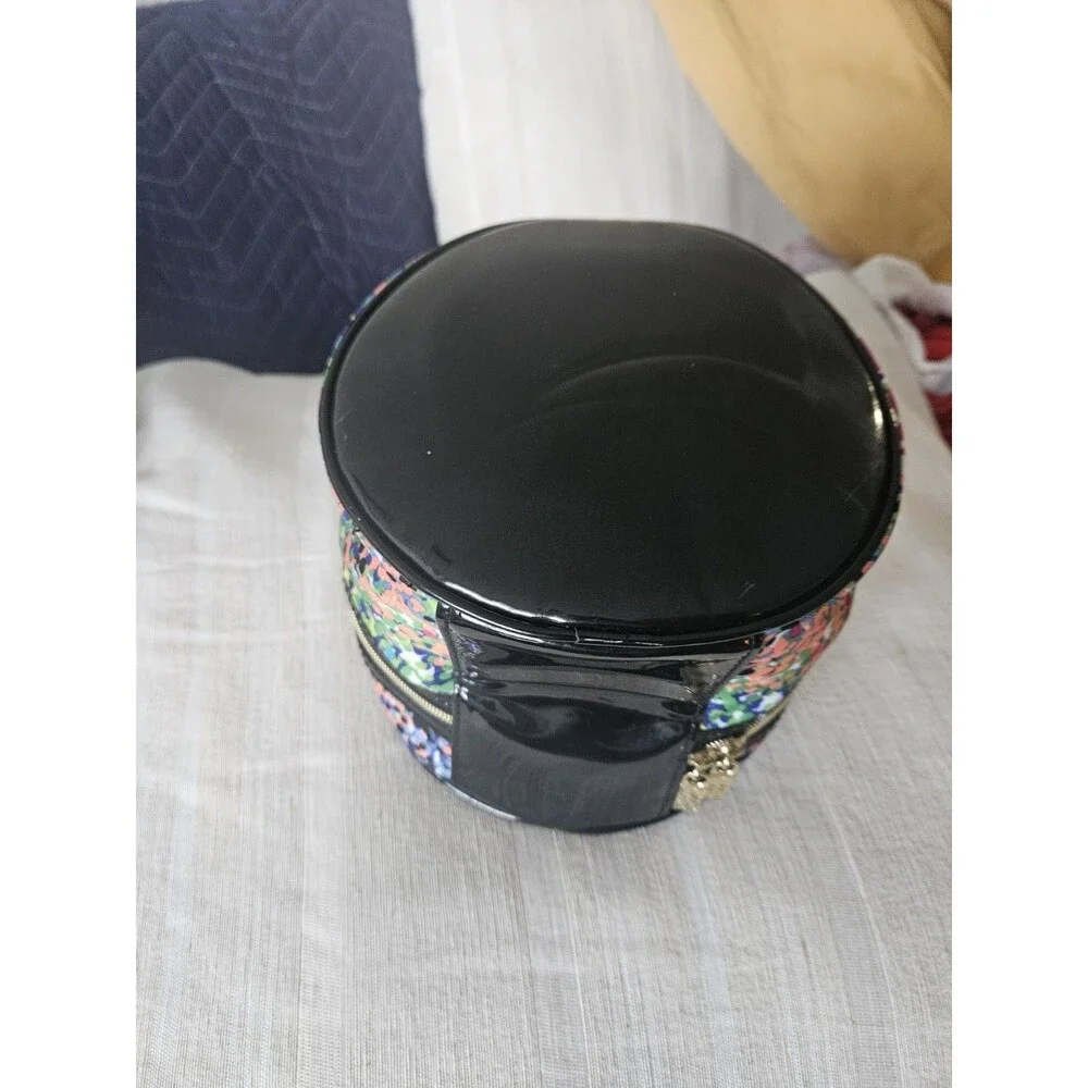 Elizabeth Arden Shoshanna Round Zip Fabric Makeup Bag w/ Handle Multicolor